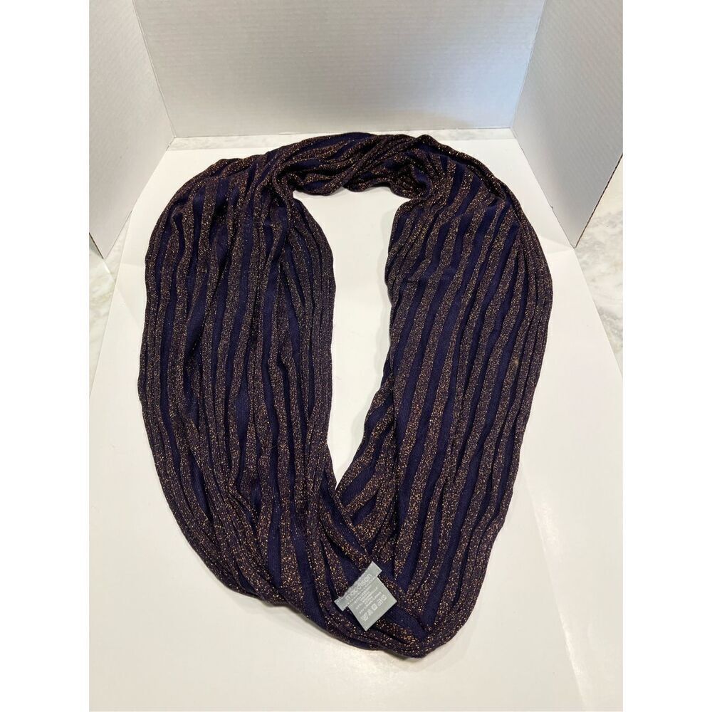 Maddison Women’s Bohemian Lama Blend Snood Knit Purple Gold One Size